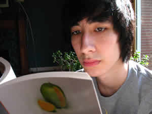 Steven reading a book