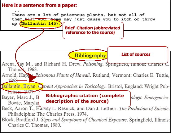 Example of anin-text citation and the full citation in the bibliography